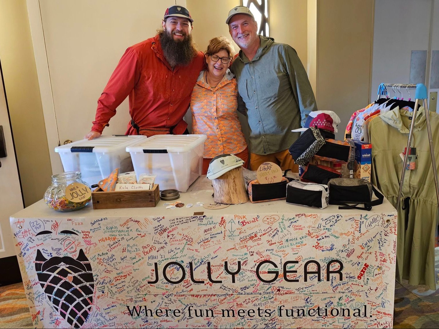 Jolly Gear staff at vendor table